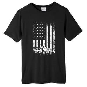 American Flag Snow Plow Driver, Snow Plowing Tall Fusion ChromaSoft Performance T-Shirt