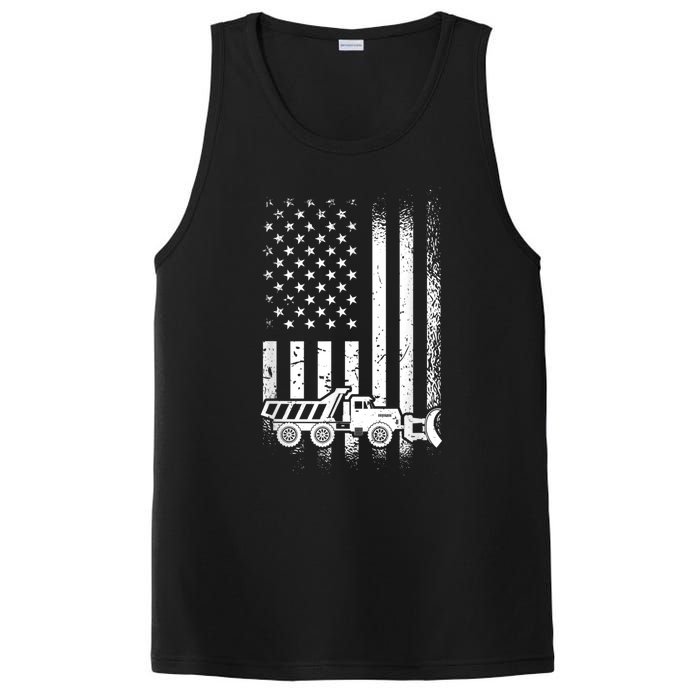 American Flag Snow Plow Driver, Snow Plowing PosiCharge Competitor Tank