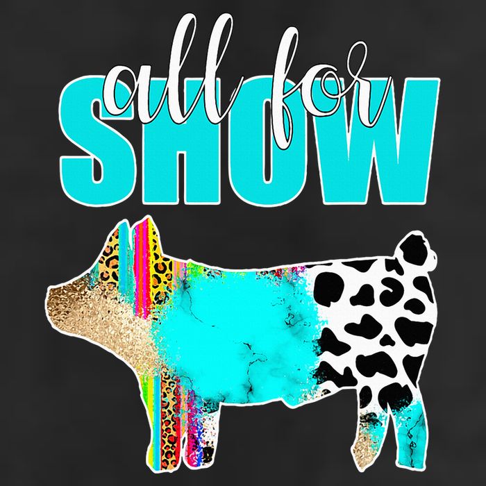 All For Show Livestock Pig Swine Cow Print Serape Turquoise 15oz Campfire Ceramic Mug