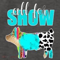 All For Show Livestock Pig Swine Cow Print Serape Turquoise Vector Backpack
