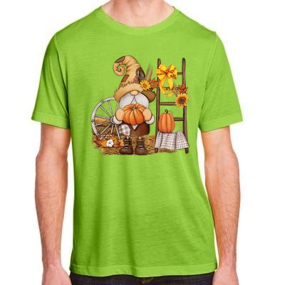 Autumn Fall Season Gnome Pumpkin Floral Adult ChromaSoft Performance T-Shirt