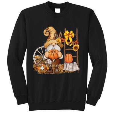 Autumn Fall Season Gnome Pumpkin Floral Sweatshirt
