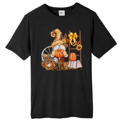 Autumn Fall Season Gnome Pumpkin Floral Tall Fusion ChromaSoft Performance T-Shirt