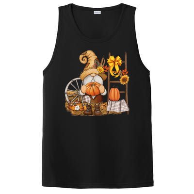 Autumn Fall Season Gnome Pumpkin Floral PosiCharge Competitor Tank