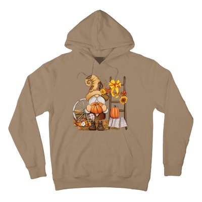 Autumn Fall Season Gnome Pumpkin Floral Hoodie