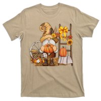 Autumn Fall Season Gnome Pumpkin Floral T-Shirt