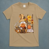 Autumn Fall Season Gnome Pumpkin Floral T-Shirt