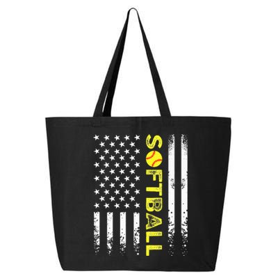 American Flag Softball Team 25L Jumbo Tote