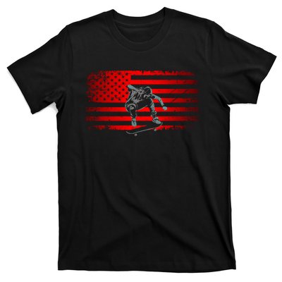 American Flag Skateboard Skateboarder Skateboard Gift T-Shirt