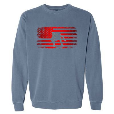 American Flag Skateboard Skateboarder Skateboard Gift Garment-Dyed Sweatshirt