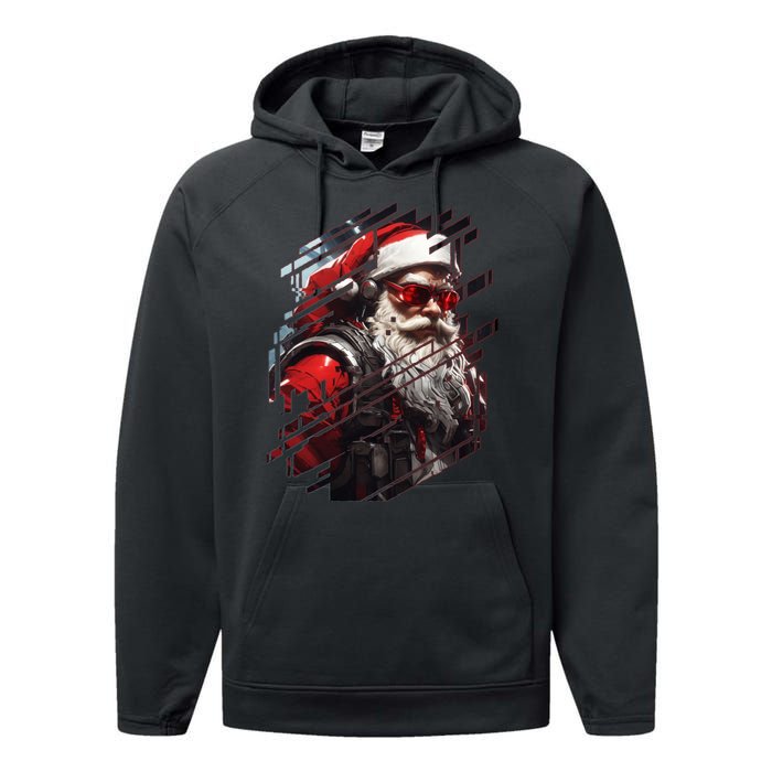 Action Filled Santa Performance Fleece Hoodie