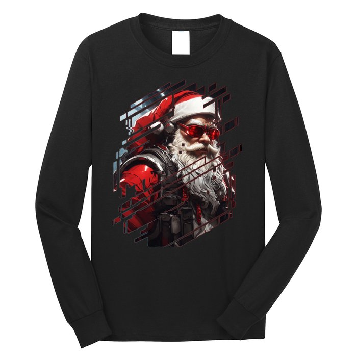 Action Filled Santa Long Sleeve Shirt