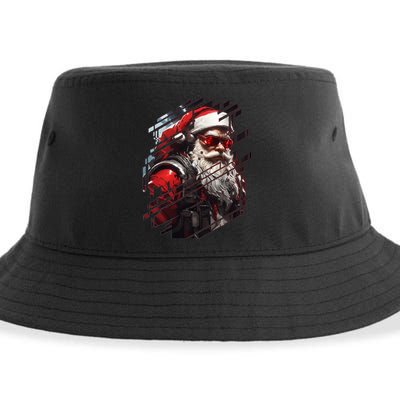 Action Filled Santa Sustainable Bucket Hat