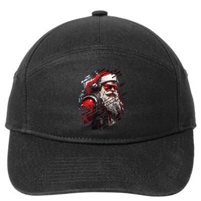 Action Filled Santa 7-Panel Snapback Hat