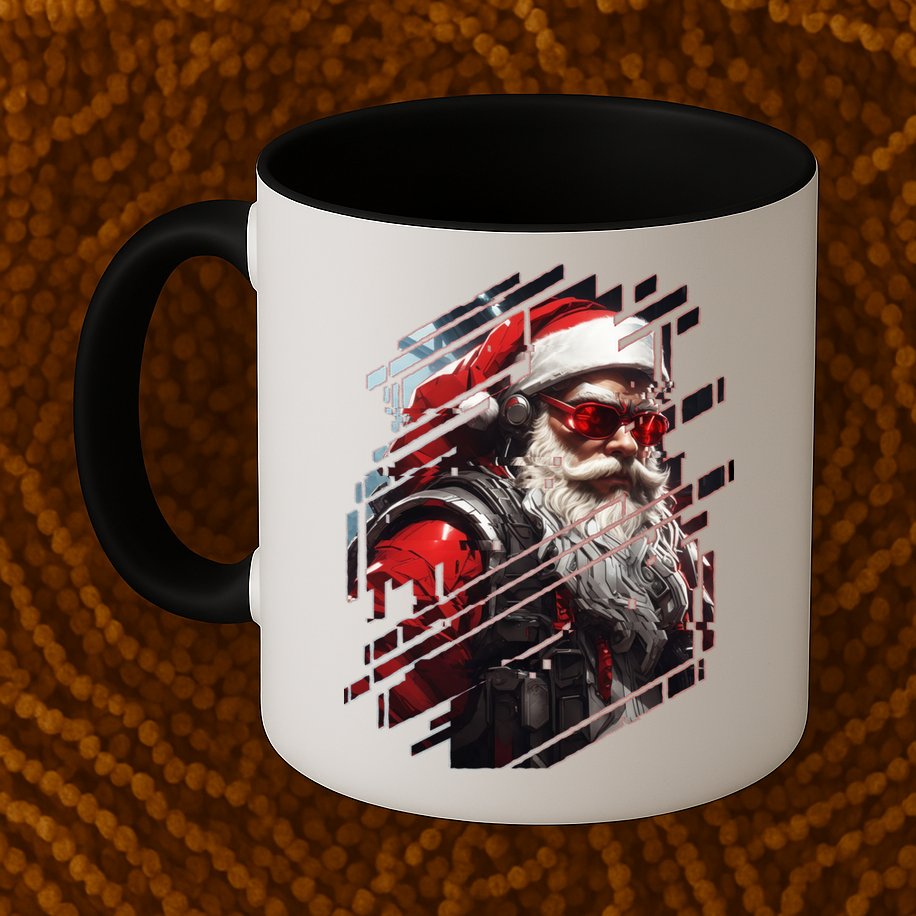 Action Filled Santa Mug