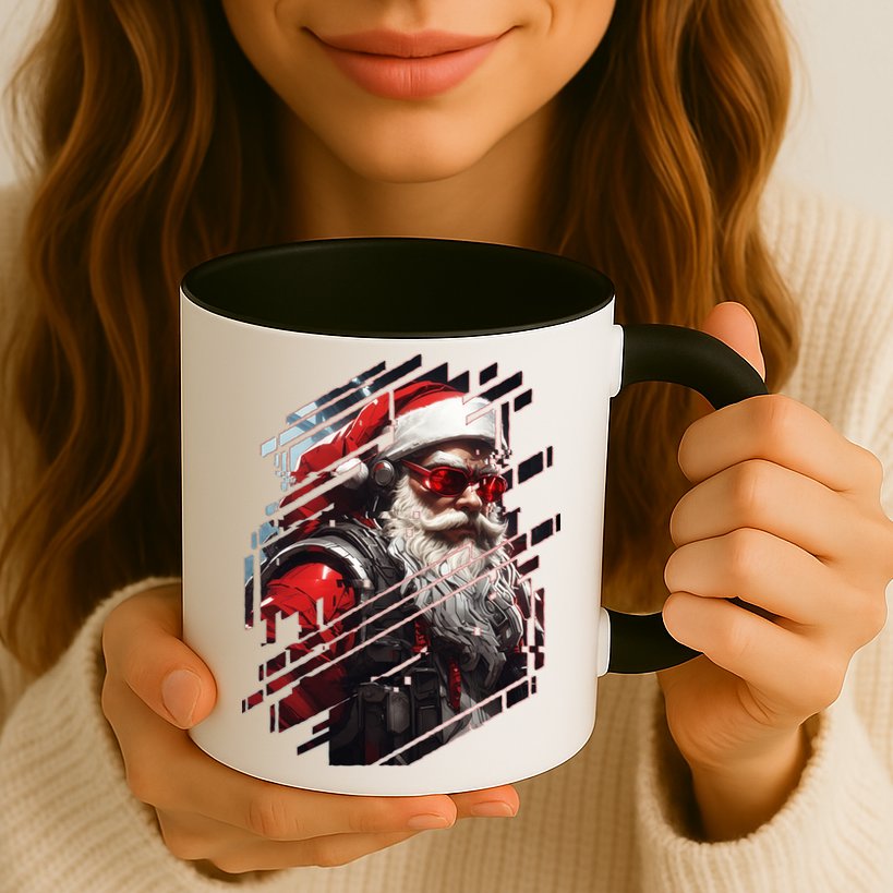 Action Filled Santa Mug
