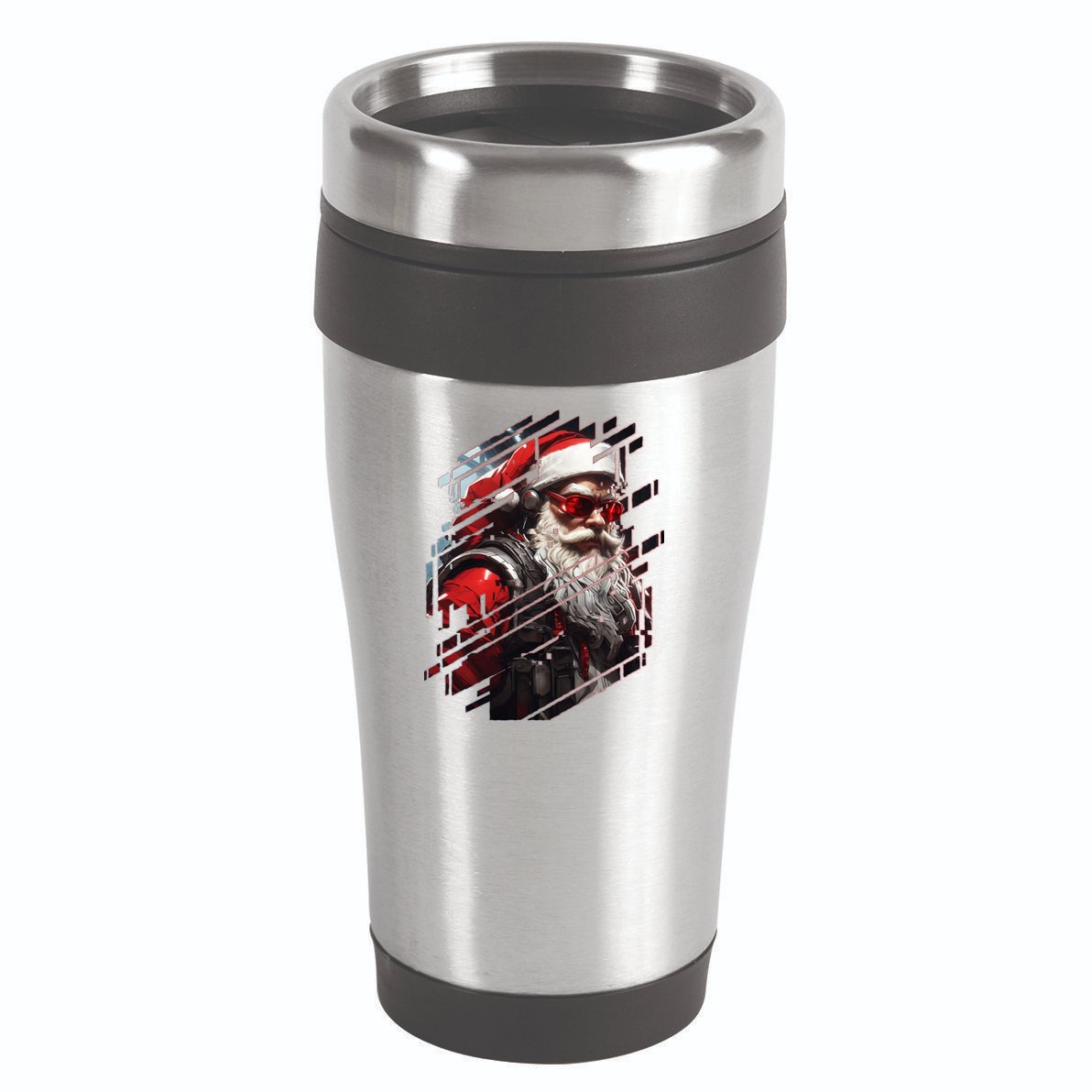 Action Filled Santa 16oz Travel Tumbler