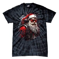 Action Filled Santa Tie-Dye T-Shirt