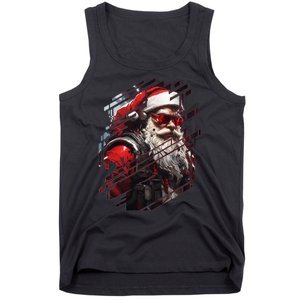 Action Filled Santa Tank Top