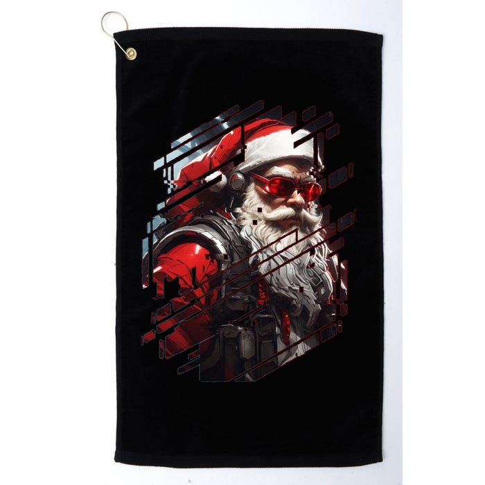 Action Filled Santa Golf Towel
