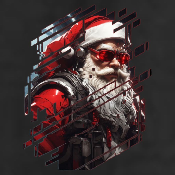 Action Filled Santa Golf Towel