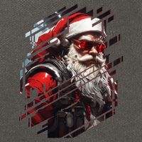 Action Filled Santa Cotton Canvas Backpack