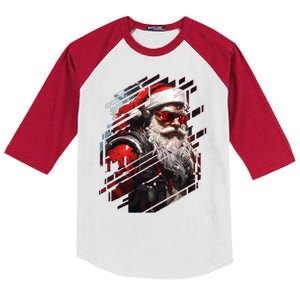 Action Filled Santa Kids Colorblock Raglan Jersey