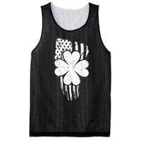 American Flag St Patricks Day Distressed Vintage Irish Lucky Mesh Reversible Basketball Jersey Tank