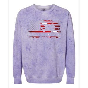 American Flag Scuba Diving Apparel Scuba Diving Colorblast Crewneck Sweatshirt