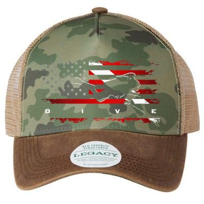 American Flag Scuba Diving Apparel Scuba Diving Legacy Tie Dye Trucker Hat