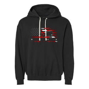 American Flag Scuba Diving Apparel Scuba Diving Garment-Dyed Fleece Hoodie