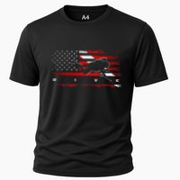 American Flag Scuba Diving Apparel Scuba Diving Cooling Performance Crew T-Shirt