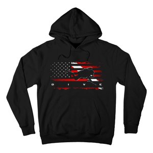 American Flag Scuba Diving Apparel Scuba Diving Hoodie