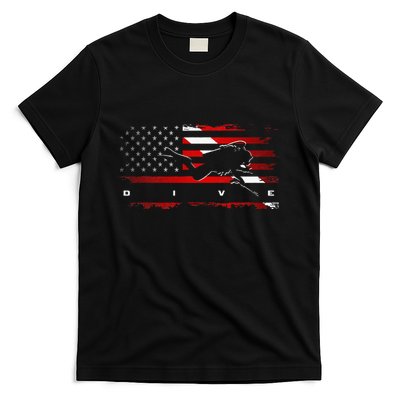 American Flag Scuba Diving Apparel Scuba Diving T-Shirt