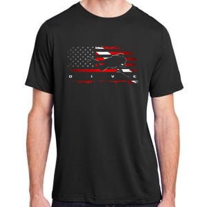 American Flag Scuba Diving Apparel Scuba Diving Adult ChromaSoft Performance T-Shirt