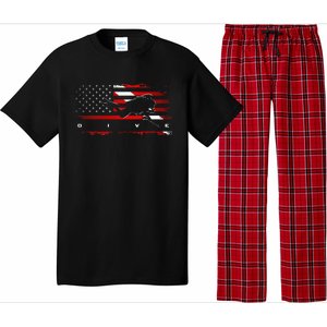 American Flag Scuba Diving Apparel Scuba Diving Pajama Set