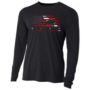 American Flag Scuba Diving Apparel Scuba Diving Cooling Performance Long Sleeve Crew