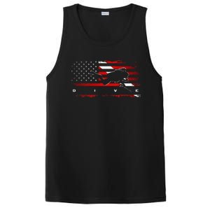 American Flag Scuba Diving Apparel Scuba Diving PosiCharge Competitor Tank