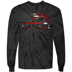 American Flag Scuba Diving Apparel Scuba Diving Tie-Dye Long Sleeve Shirt