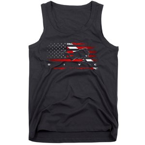 American Flag Scuba Diving Apparel Scuba Diving Tank Top