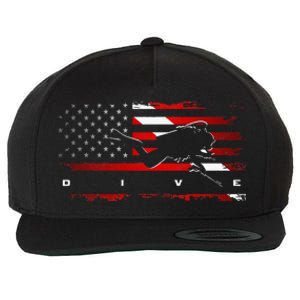 American Flag Scuba Diving Apparel Scuba Diving Wool Snapback Cap