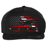 American Flag Scuba Diving Apparel Scuba Diving Wool Snapback Cap