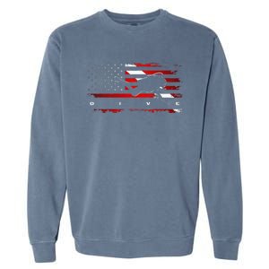 American Flag Scuba Diving Apparel Scuba Diving Garment-Dyed Sweatshirt