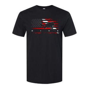 American Flag Scuba Diving Apparel Scuba Diving Softstyle CVC T-Shirt