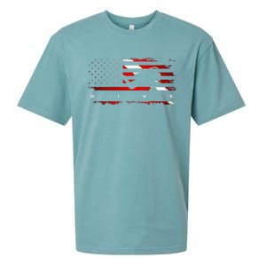 American Flag Scuba Diving Apparel Scuba Diving Sueded Cloud Jersey T-Shirt