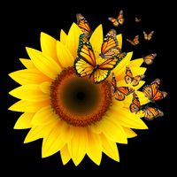 Autumn Fall Sunflower Butterflies Cooling Performance Crew T-Shirt