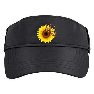 Autumn Fall Sunflower Butterflies Adult Drive Performance Visor