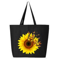Autumn Fall Sunflower Butterflies 25L Jumbo Tote
