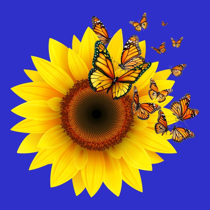 Autumn Fall Sunflower Butterflies Zip Tote Bag