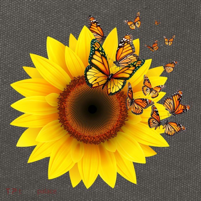 Autumn Fall Sunflower Butterflies Cotton Canvas Backpack
